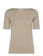 Rwnanna 2/4 Boatneck T-Shirt Khaki Rosemunde