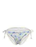 Ally Crochet Trimmed Bikini Bottoms Blue Malina