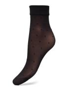 Doris Dots Socks Black Swedish Stockings