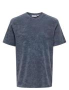 Onshellas Reg Frotte Ss Tee Navy ONLY & SONS