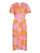 Vinakita V-Neck Wrap Midi Dress/Dc Patterned Vila