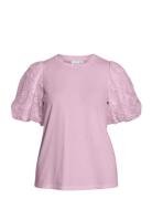 Visimonia O-Neck S/S Top Pink Vila