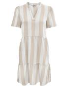 Onltiri-Caro S/S V-Neck Lin Dress Cc Pnt Beige ONLY