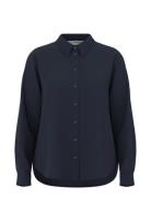 Slfviva Ls Sun Shirt Noos Navy Selected Femme