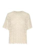 Kajaiden Lace T-Shirt Cream Kaffe