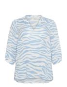 Kcedina Ami Blouse Blue Kaffe Curve