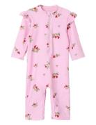 Nmfzila 3/4 Uv Swimsuit Pink Name It