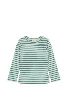 T-Shirt L/S Modal Striped Green Petit Piao