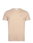 Slim Shield Ss T-Shirt Beige GANT