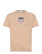 Reg Archive Shield Ss T-Shirt Beige GANT