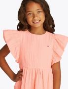 Textured Cotton Dress Ss  Tommy Hilfiger