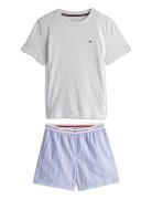 S/S Pj Set White Tommy Hilfiger