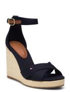 Flag High Wedge Espad Crisscross Black Tommy Hilfiger