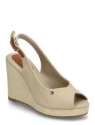Flag High Wedge Espad Slingback Beige Tommy Hilfiger