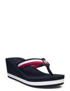 Th Corporate Wedge Beach Sandal Navy Tommy Hilfiger
