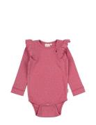 Body L/S Frill Modal Dot Pink Petit Piao