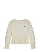 Dobby Blouse Ls Cream Tommy Hilfiger