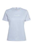 Reg Script C-Nk Tee Ss Blue Tommy Hilfiger