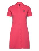 Tjw Badge Pique Polo Dress Pink Tommy Jeans