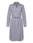Ess Poplin Regular Shirt Dress Navy Tommy Hilfiger