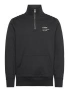 Small Graphic Half Zip Sweat Black GANT