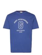 Graphic Ss T-Shirt Blue GANT
