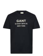 Small Graphic Printed T-Shirt Black GANT