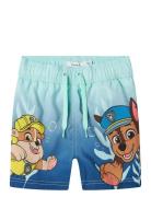 Nmmmabbe Paw Long Swimshorts Cplg Blue Name It