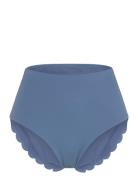 Scallop High Waist Rio Bikini Bottom Blue Hunkemöller