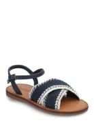 Criss-Cross Straps Sandals Navy Mango