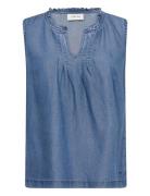 Crmolly Sleeveless Blouse Blue Cream