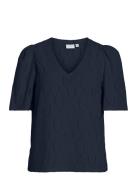 Vimarcella V-Neck 2/4 Top/R Navy Vila