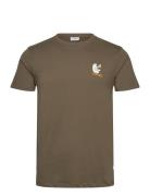Printed Tee S/S Khaki Lindbergh