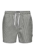 Onsted Stripe Seersucker Swim Noos Black ONLY & SONS
