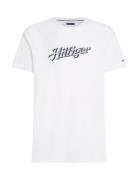 Hilfiger Summer Script Tee White Tommy Hilfiger