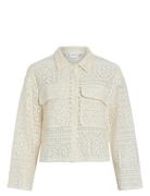 Vimerinda Crochet L/S Cardigan/Bfs White Vila