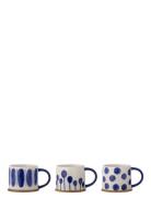 Linora Mug, Set Of 3 Patterned Bloomingville