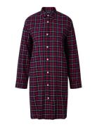 Luna Organic Cotton Checked Flannel Nightshirt Red Lexington Home
