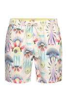 Printed Mid-Length Swimshort Cream Scotch & Soda