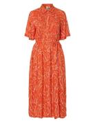 Yaslefira 2/4 Long Shirt Dress S. Red YAS