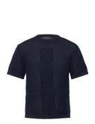 Crochet T-Shirt Navy Daily Paper