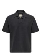 Onsmales Reg 335 Ss Resort Shirt Black ONLY & SONS