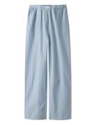 Nlfhelles Poplin Wide Pant Blue LMTD