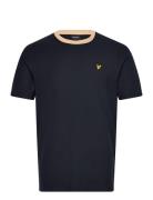 Contrast Collar T-Shirt Black Lyle & Scott