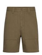 Opus Dot Workwear Shorts Brown Santa Cruz