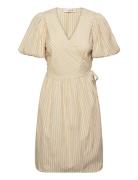 Carola Wrap Dress Yellow A-View