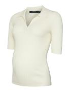 Vmmholly 2/4 Polo Pullover Ga Noos White Vero Moda Maternity