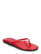 Biamexico Flip Flop Faux Leather Red Bianco