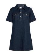 Popover Denim Dress Dark Ck Blue Blue Calvin Klein Jeans