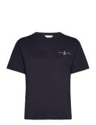 Embroidered Anchor Ss T-Shirt Navy GANT